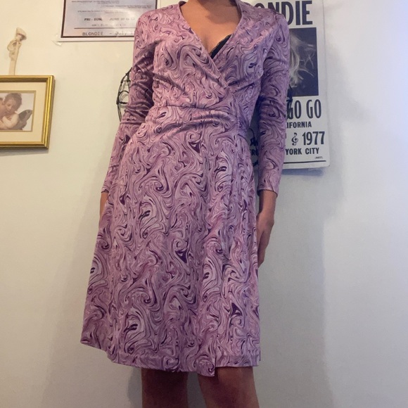 luxury vintage authentic diane von furstenberg 100% silk jersey wrap dress - Picture 2 of 3